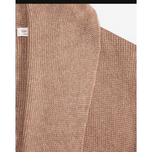 State of Day Women's Size XL/XXL Cave Brown Fleece Knit Robe Sweater Sleepwear - Picture 3 of 6